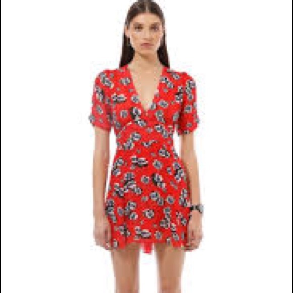 Realisation Par Ozzie Dress Pansy Red Floral XXS - Picture 6 of 8